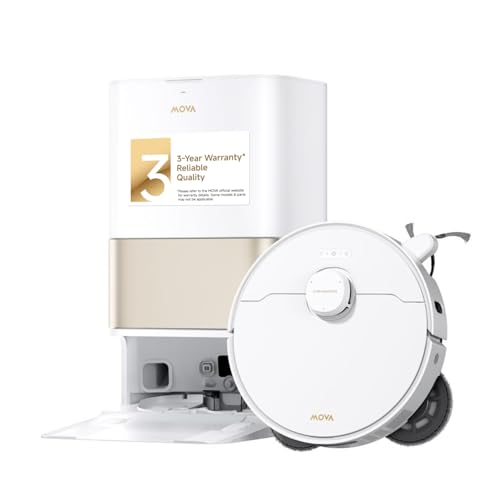 Image of Mova P10 Pro Ultra Gen 2 Robot Vacuum and Mop, 26,000Pa Suaction, 212F Hot Water Auto Mop Washing, 1-Hour Hot Air Drying, Extenable Mop, All-in-One Dock, Triple Anti-Tangle System for Home
