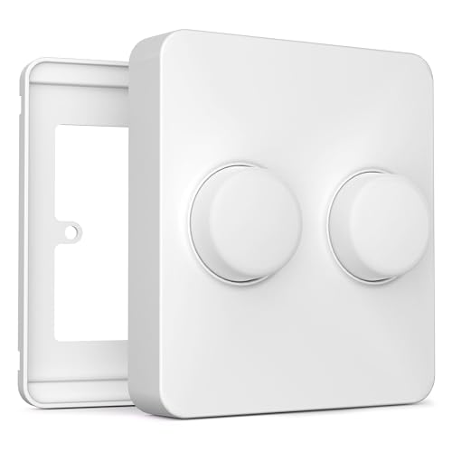 IYOKI® Standard Schalterabdeckung für Philips Smart Button, kompatibel mit Hue Schalterabdeckung, Fernlichtschalterplattenadapter, 2-Gang (1-Pack)