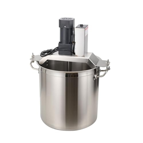 CDZHLTG 40L Commercial Automatic Food Mixer,Commercial Mixer, 110V Hot Pot Seasoning Bottom Soup Sauce Stirrer Frying Machine, Stainless Steel Electric Food Mixer, Adjustable Speed