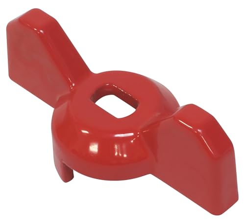SOMATHERM FOR YOU - Manopola a Farfalla per Valvola - Compatibile 12/17 a 20/27 - Uso Rubinetteria Idraulica - Colore Rosso - Design Moderno e Pratico
