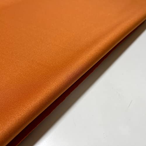Scuba Crepe Breathable Superior Quality Stretch Wet Suit Dress Fabric 140cm Wide (2 Meter, Rust Orange) - Image 2