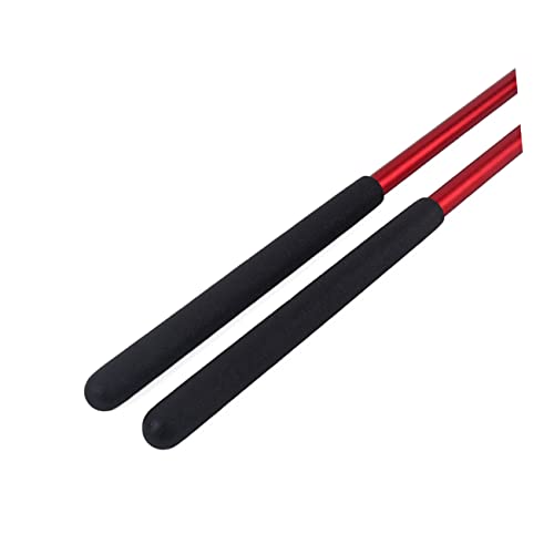 Par de baquetas de aluminio para práctica de batería color rojo miniatura 3