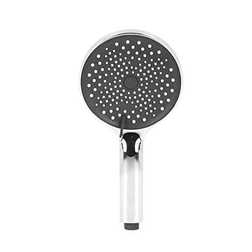 Ducha manual de alta presión TITA-DONG, ABS electrochapado, cabezal redondo para baño, plateado