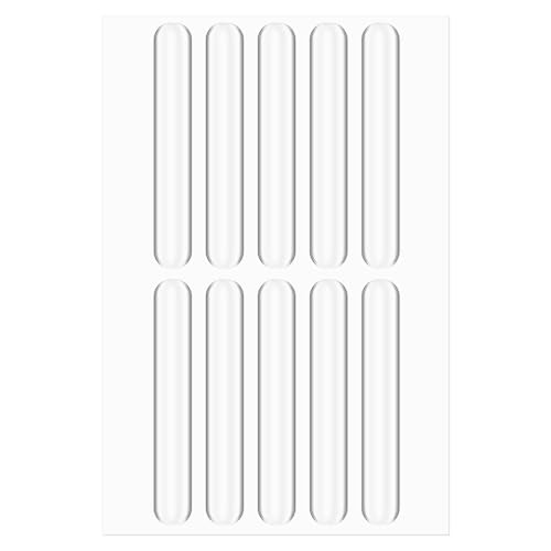 Lot de 10 pare-chocs d'armoire, pare-butee de porte d'armoire transparents, protection poignee porte butee de porte murale pare-chocs en caoutchouc silencieux...