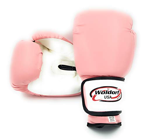 Woldorf Usa Pink Boxing Gloves For Men And Women Heavy Essential Gel Boxing Punching Bag Gloves Kickboxing Sparring Mma Muay Thai Training Gloves Vinyl 16Oz #TOP1