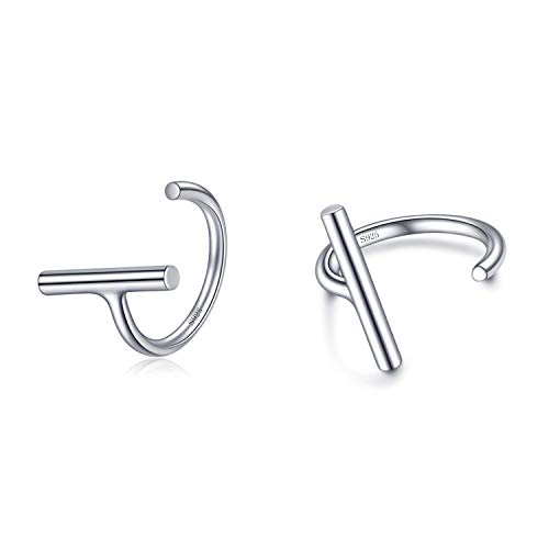 Half Hoop Earrings 925 Sterling Silver Huggie Hoop Earrings Tiny Hugger Hoop Earrings for Women Hug Huggie Earrings