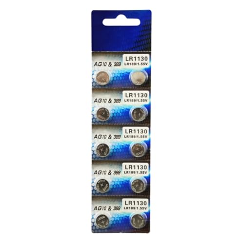 MZRAN Paquete de 10 pilas alcalinas AG0/LR521 AG1/LR621 AG3/LR41 AG4/LR626 AG13/LR144 AG10 de 1,55 V para electrónica