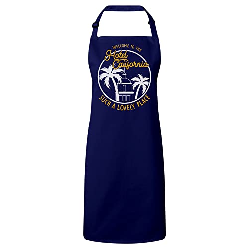 Tablier cuisine navy Hotel California Fabulous en coton premium