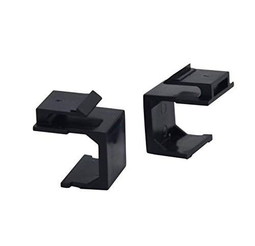 Preisvergleich Produktbild Value 25.99.8209 Keystone-Buchsenabdeckung, 10 Stück Schwarz