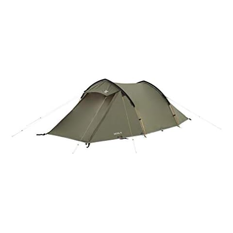 OEX Lightweight and Compact Jackal III Tent for 3 People, 3 Man Tent, Camping Tent for 3 People, Backpacking Tent, Hiking Tent, Wild Camping Tent, Camping Equipment, Green, One Size Cover