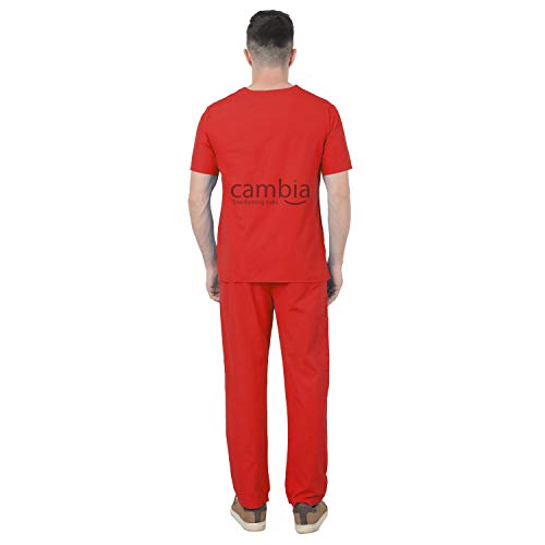 Image of Cambia Scrub Suits for Doctors Men /OT Dress Unisex (L, Red)
