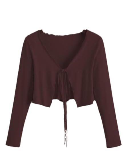 Stylish Front Tie Full Sleeve Shrugs, Shrug for Women, Shrug for Girls-picture-12