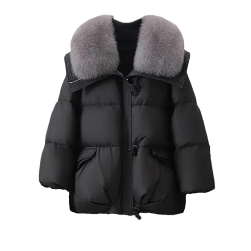 Women's Winter Warm Long Sleeve Loose Thicken Down Jackets - Zipper Casual Coats