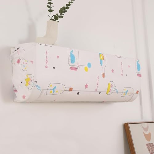 Image of HOKIPO AC Cover compatible with most 1 Ton & some 1.5 Ton Split AC | Fits AC Units upto Size 95x31x21 cm | Dustproof, Waterproof & Washable Indoor Unit Cover | Whimsical Bottles (NEW-D3-AR5873)