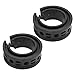 Hoypeyfiy 2 Pcs Black Shock Absorber D Type, Shock Absorber Spring Rubber Universal Coil Spring Booster, Coil Spring Booster Cushion Car Bumper Buffer Power Cushion
