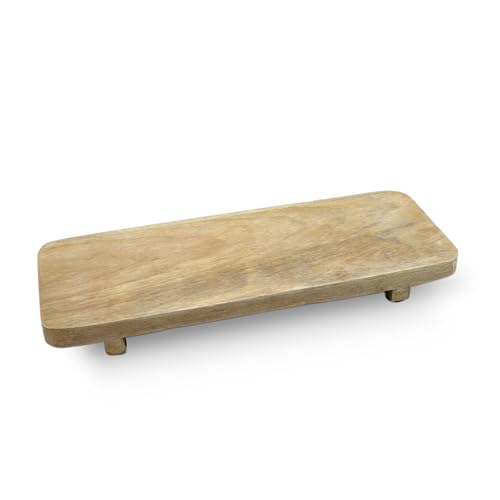 Mango - Tabla para servir (38 x 15 cm, madera, con 2 patas, madera)