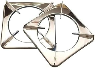 Gas Support - Square Pan Support, LPG Stove Stand, Chula Stove Burner Holder, Set of 2, Stainless Steel