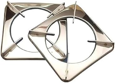 Gas Support - Square Pan Support, LPG Stove Stand, Chula Stove Burner Holder, Set of 2, Stainless Steel