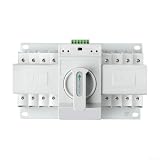 Automatic Transfer Switch 4P 63A CB Grade, Dual Auto Changeover Home Commercial, Seamless Source Switching, CCC Certified, White