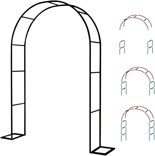 BGGNDZ Arche Jardin pour Rosiers Plantes Grimpantes, Metal Arceau à Rosiers, Arche de Rosiers Vigne Mariage, Pergola Tonnelle de Jardin, Intérieur Extérieur Décoration de Fête,350x220x40CM