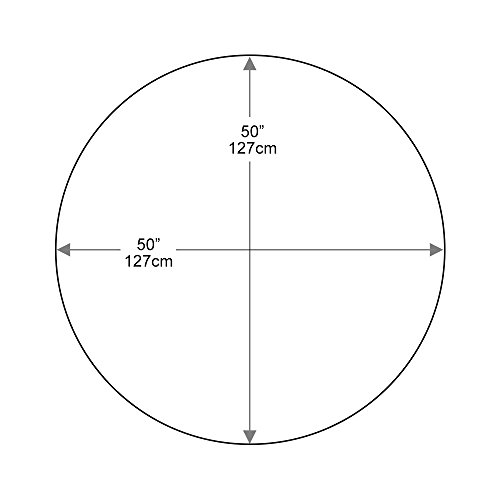 Dulles Glass 50 inch Round Glass Table Top - Tempered - 1/2" Thick Glass Surface, Safe Beveled Edge, Multipurpose for Dining Table, Patio, Coffee and End Table - Thumbnail 3