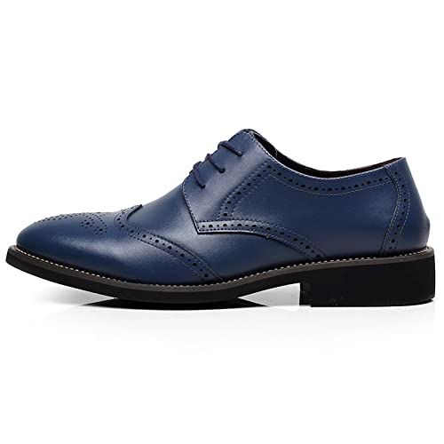 Image of Men's Pointed-Toe Lace-up Formal Brogues Dress Shoes