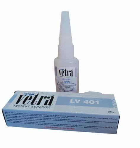 ASTRAL Vetra LV-401 Instant Adhesive | Fast Setting Glue for Plastics, Rubbers, Metals, Wood, Leather etc. | 20gm - Pack of 2-image-48
