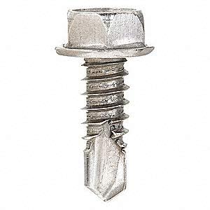 #8 x 1/2" Tornillos Autoperforantes Cabeza Hexagonal Acero Inoxidable 410 miniatura 2