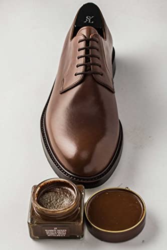 Image of Saphir Medaille d'Or Pommadier Cream 75ml - Natural Cream Leather Shoe Polish, Leather Conditioner for Boots, Handbags