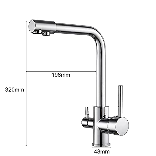 Mitigeur de cuisine rotatif à 360 degrés pour évier et eau potable - 4