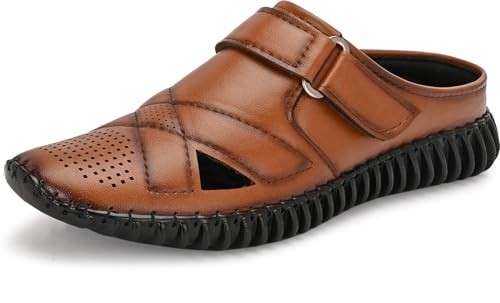 Image of KASTAVA KS 102X Comfortable Premium Synthetic Casual Sandals | Adjust Velcro Closure | Lightweight Everyday Wear Sandals for Men