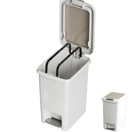 Papelera de pedal para baño y zona de escritorio con tapa hermetica y silenciosa