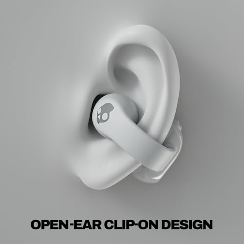 Image of Skullcandy Push 720 Open Wireless Open-Ear Bluetooth Earbuds, Headphones, Waterproof, Clip-On Lightweight Design, 30 Hours Battery, Wireless Charging Pouch, Microphone for iPhone Android - Cement