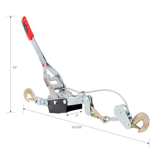 Winche manual resistente 4 toneladas con cable de acero 12ft miniatura 2