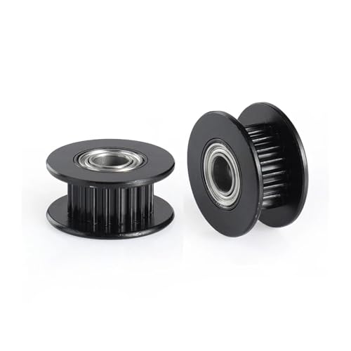 Poulie de distribution 2GT 20 dents en aluminium noir pour imprimante 3D et courroie 6mm, Lot de 10
