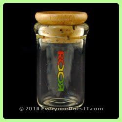 Roor XL Stash Jar with Corked Lid - Rasta Logo