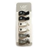 LAT Baby Stroller Pegs to Hook Muslin Blanket and Toys Car Seat Cover Clips Pram Toy Holder 6 Pack(Black and White and Grey)