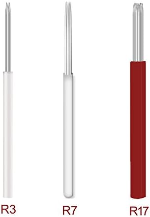 Disposable Eyebrow Microblading Needles,Lip Tattooing Microblades Permanent Makeup Blades for Single Use Only (R3+R7+R17) 30pcs