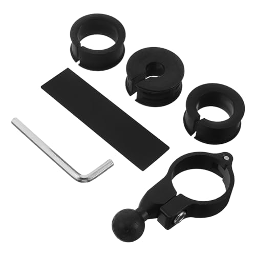 Happyyami 1 jeu de fixations pour guidon - Base de montage en alliage d'aluminium pour guidon de moto avec rotule de 17 mm (0,7 pouce) pour rails ronds de diamètre 0,5 0,87 pouce et 1 -