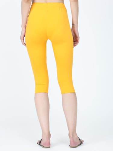 Image of Robinbosky Premium Stretchable Cotton Capri Legging for Women | Suitable for Formal wear & Casual wear | High-End Elastic Makes. The Leggings Squat Proof and Durable for Travel, Yoga, & Workout.