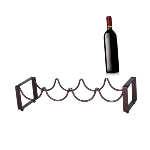 Soporte vintage para botellas de vino de alambre creativo