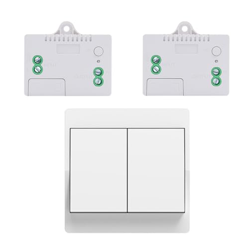 Cerhot 220v interruptor inalambrico autoalimentado cinetico interruptores inalambricos sin bateria rf interruptor remoto pulsador inalambrico conmutador luz inalambrico para iluminacion del hogar