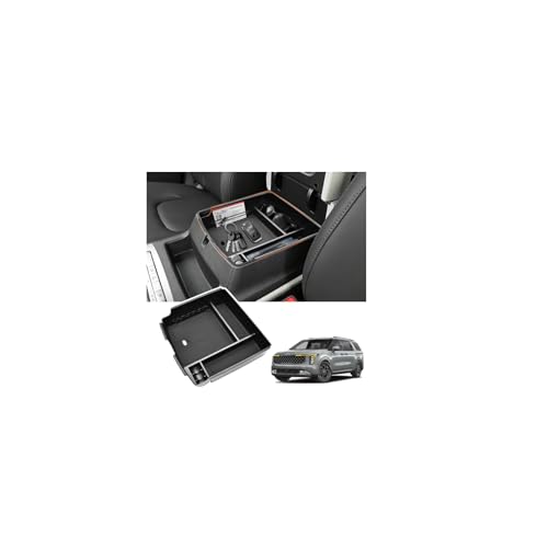 WBLATP Center Console Organizer for 2022-2026 Kia Carnival (LX/LXS/EX/SX/SX Prestige) Console Tray Kia Carnival 2022-2026 Accessories Armrest Storage Box with Coins Holder