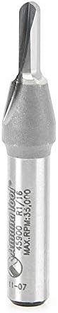 Amana Tool - 45900 Solid Carbide (Brazed To Steel Shank) Core Box 1/16 Radius x 1/8 Dia x