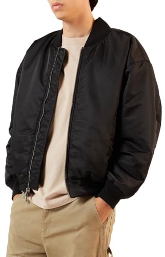 PacSun Men's Black Nylon Bomber Jacket