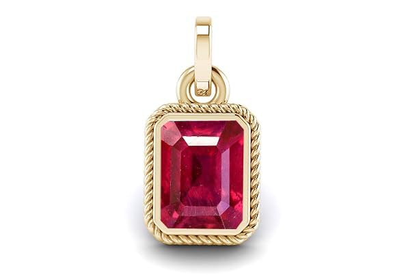apsloose 14.25 Ratti Natural Ruby Manik Loose Gemstone Gold Plated Birthstone Astrology Rashi Ratan Stone Pendant Locket for Men & Women-picture-25