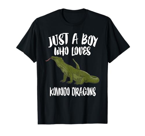 Just A Boy Who Loves Komodo Dragons Animal Gift T-Shirt Small