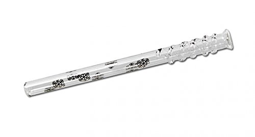 altrado Headshop Snorter 'Snow' aus Glas mit Spirale - klar/weiß - Ø 3mm - dient zur Verwendung für Kräuter und Tee´s