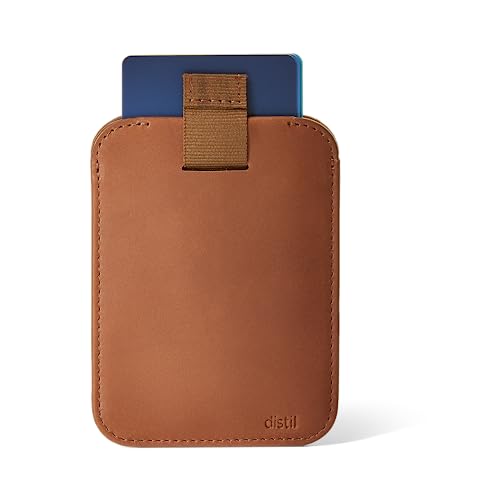 Image of Distil Union Wally Sleeve | Premium Leather Slim Minimalist Wallet & RFID-Shielded Credit Card Holder | MagLock Security, Pull-Tab Access