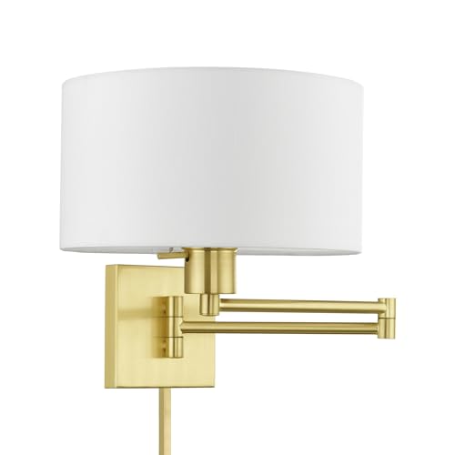 Image of Livex Lighting 40036-12 Arm Wall Lamps 1-Light Fixture, Brass